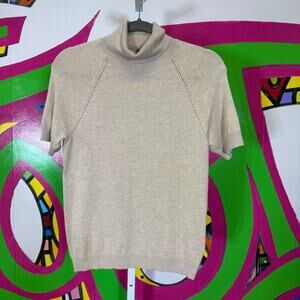 Philosophy Cream Cowl Neck Sweater Short Sleeves. Size Small. Excellent cond!